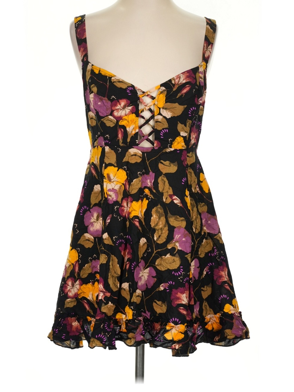 Intimately Free People Lattice Lovers Slip Mini Dress